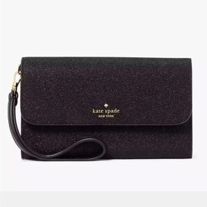 NWT‎ Kate Spade Glimmer Boxed Medium Flap Wristlet